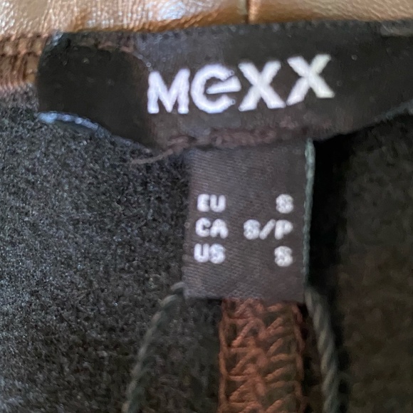 Mexx Bronze Pull Up Faux Leather Style Casual Office Skirt- Sz-S - Picture 8 of 16